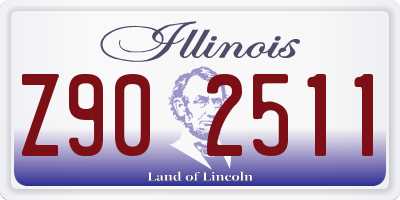 IL license plate Z902511