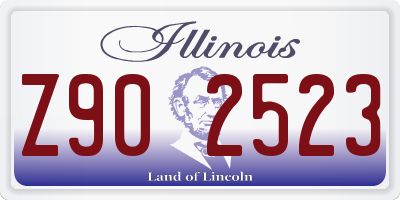 IL license plate Z902523