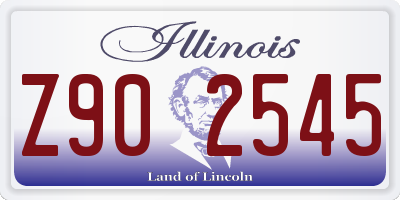 IL license plate Z902545