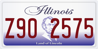 IL license plate Z902575