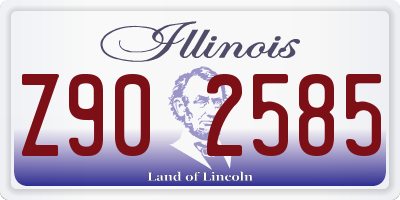 IL license plate Z902585