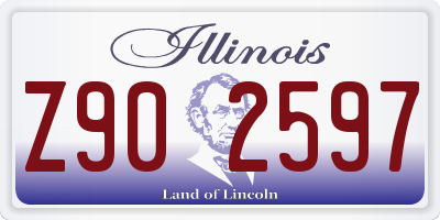 IL license plate Z902597