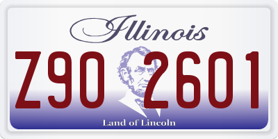 IL license plate Z902601