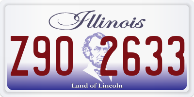 IL license plate Z902633