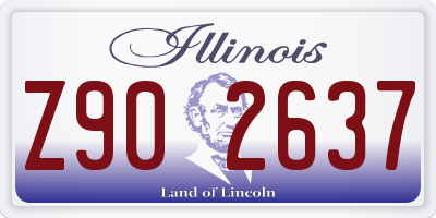 IL license plate Z902637