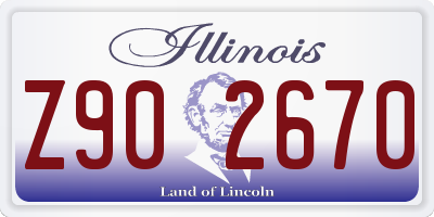 IL license plate Z902670