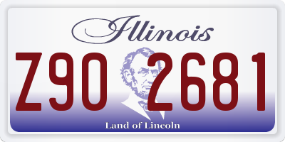 IL license plate Z902681