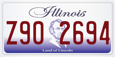 IL license plate Z902694