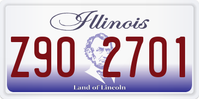 IL license plate Z902701
