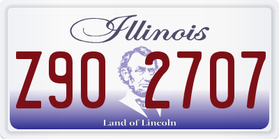 IL license plate Z902707
