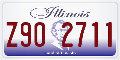 IL license plate Z902711