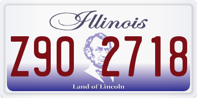 IL license plate Z902718