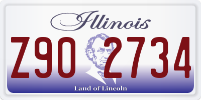 IL license plate Z902734