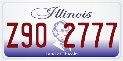 IL license plate Z902777