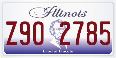 IL license plate Z902785