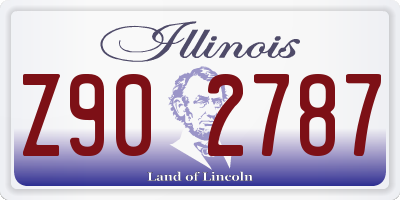 IL license plate Z902787