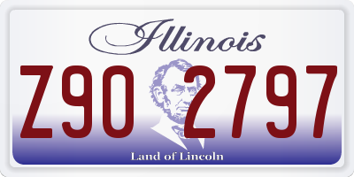 IL license plate Z902797