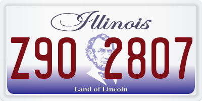 IL license plate Z902807
