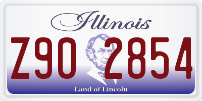 IL license plate Z902854