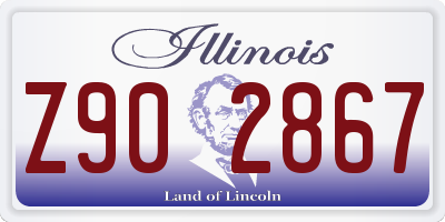 IL license plate Z902867