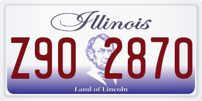 IL license plate Z902870