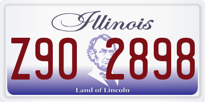 IL license plate Z902898