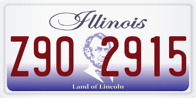 IL license plate Z902915