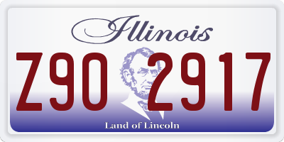 IL license plate Z902917