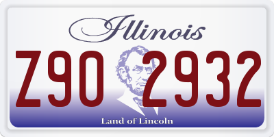 IL license plate Z902932