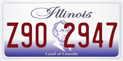 IL license plate Z902947
