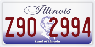 IL license plate Z902994