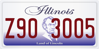IL license plate Z903005