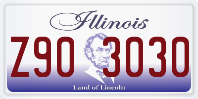 IL license plate Z903030