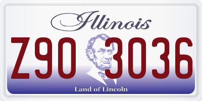 IL license plate Z903036