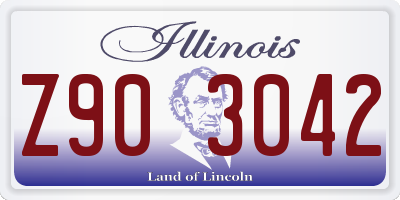 IL license plate Z903042