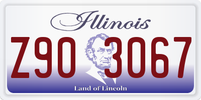 IL license plate Z903067