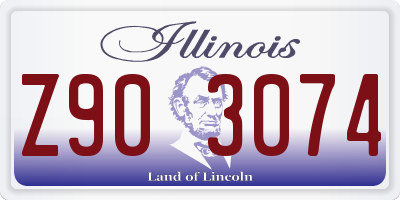 IL license plate Z903074