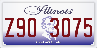 IL license plate Z903075