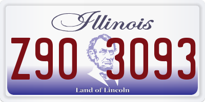 IL license plate Z903093