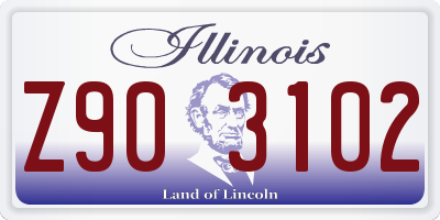 IL license plate Z903102