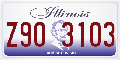 IL license plate Z903103