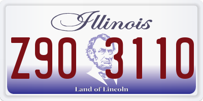 IL license plate Z903110