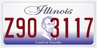 IL license plate Z903117