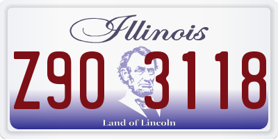 IL license plate Z903118