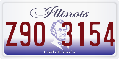 IL license plate Z903154