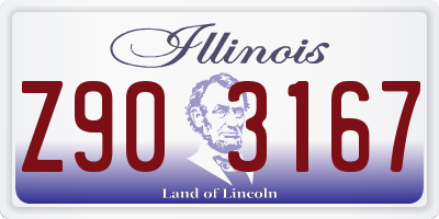 IL license plate Z903167