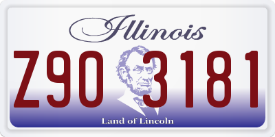 IL license plate Z903181