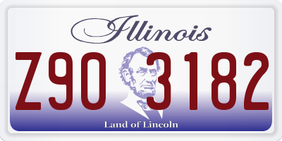 IL license plate Z903182