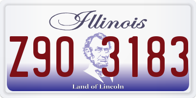 IL license plate Z903183