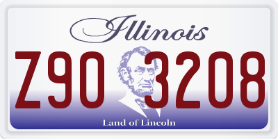 IL license plate Z903208